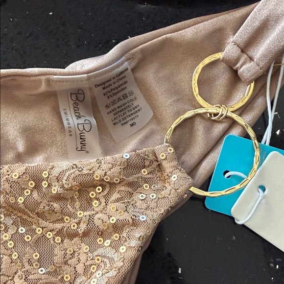 Beach Bunny Sequin Bikini Set - Bronze - Picture 2 of 3
